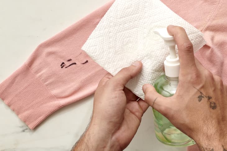How to remove marker stains from shop clothes